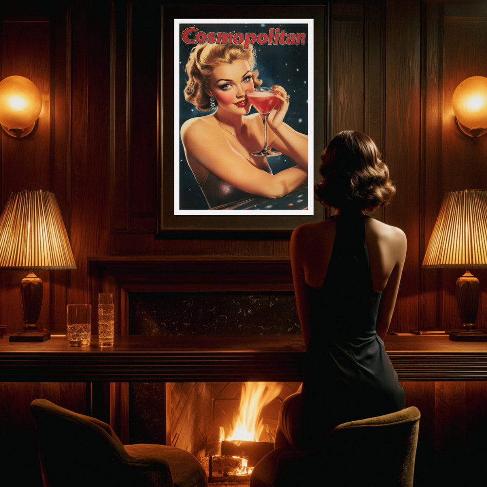 Affiches Rétro - Collection Cocktails Vintage "Cosmopolitan"