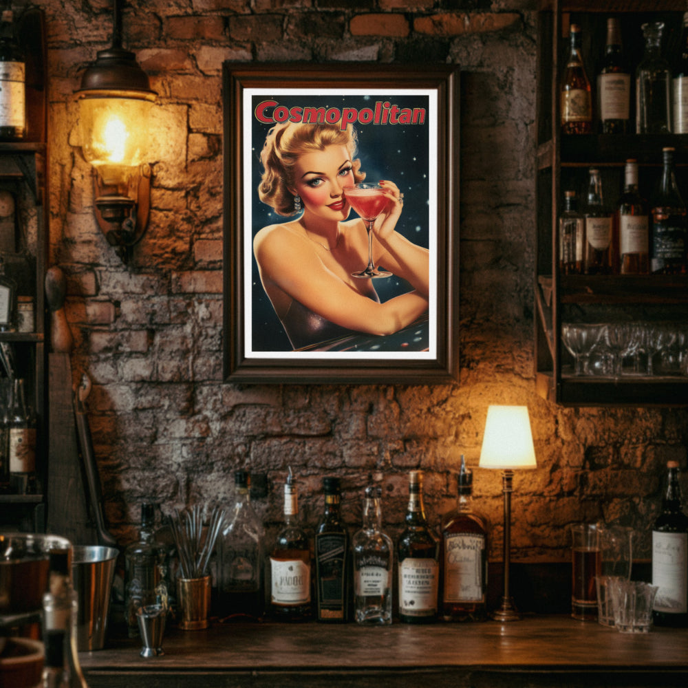 Affiches Rétro - Collection Cocktails Vintage "Cosmopolitan"
