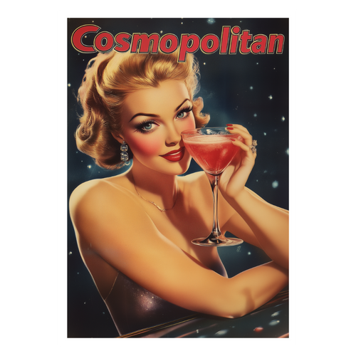 Affiches Rétro - Collection Cocktails Vintage "Cosmopolitan"