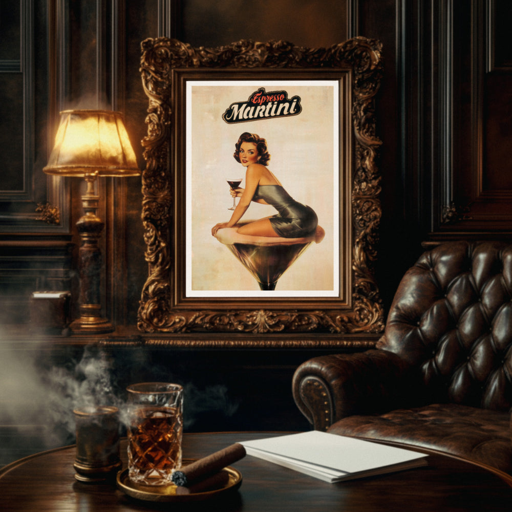 Affiches Rétro - Collection Cocktails Vintage "Espresso Martini"