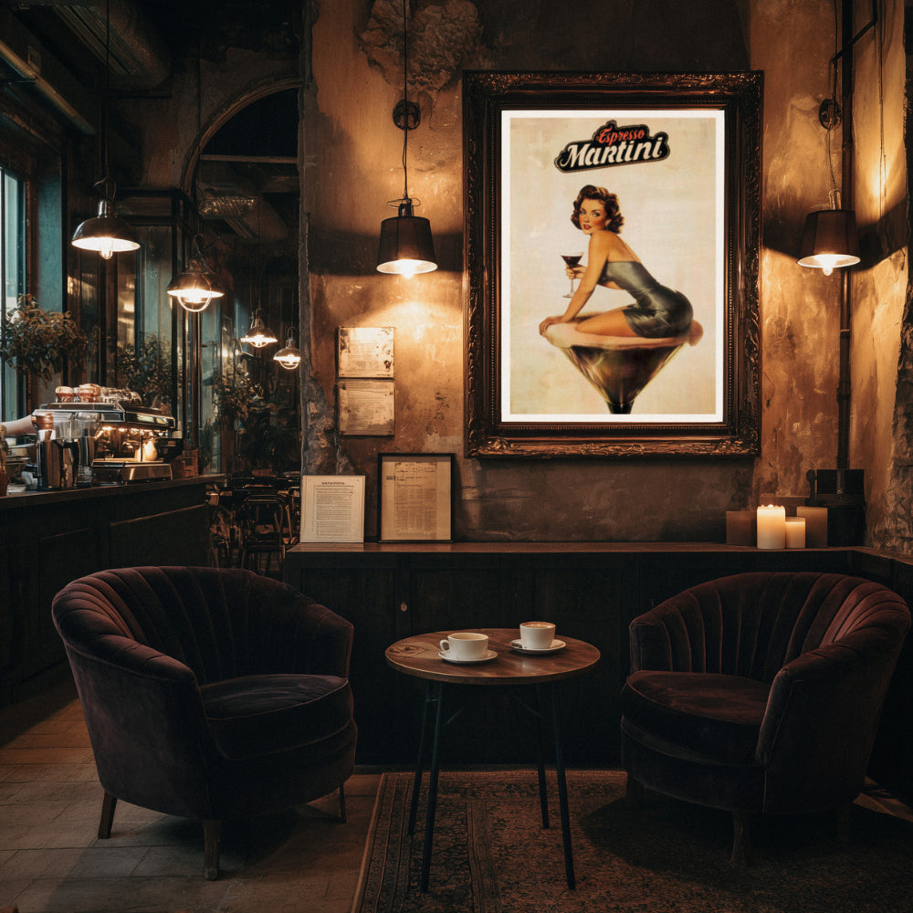 Affiches Rétro - Collection Cocktails Vintage "Espresso Martini"