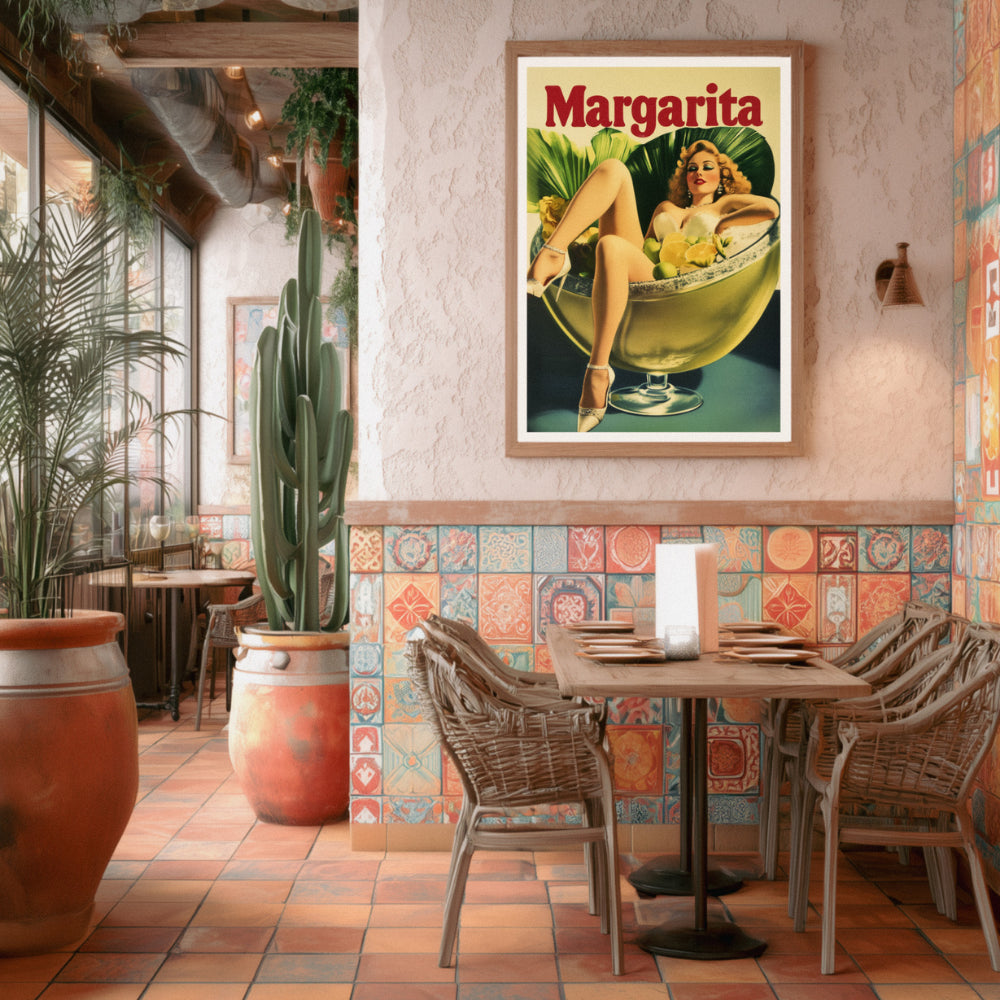 Affiche Rétro -  Cocktails Vintage "Margarita"