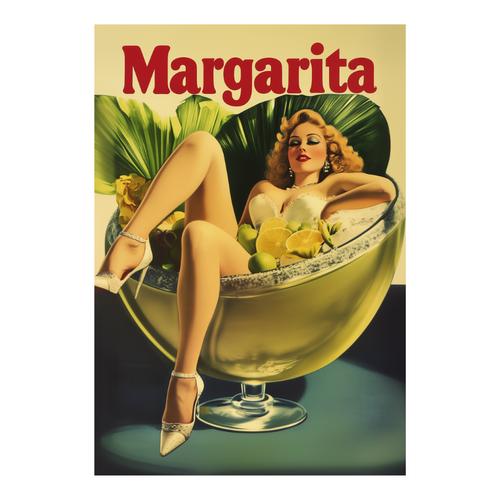 Affiches Rétro - Collection Cocktails Vintage "Margarita"