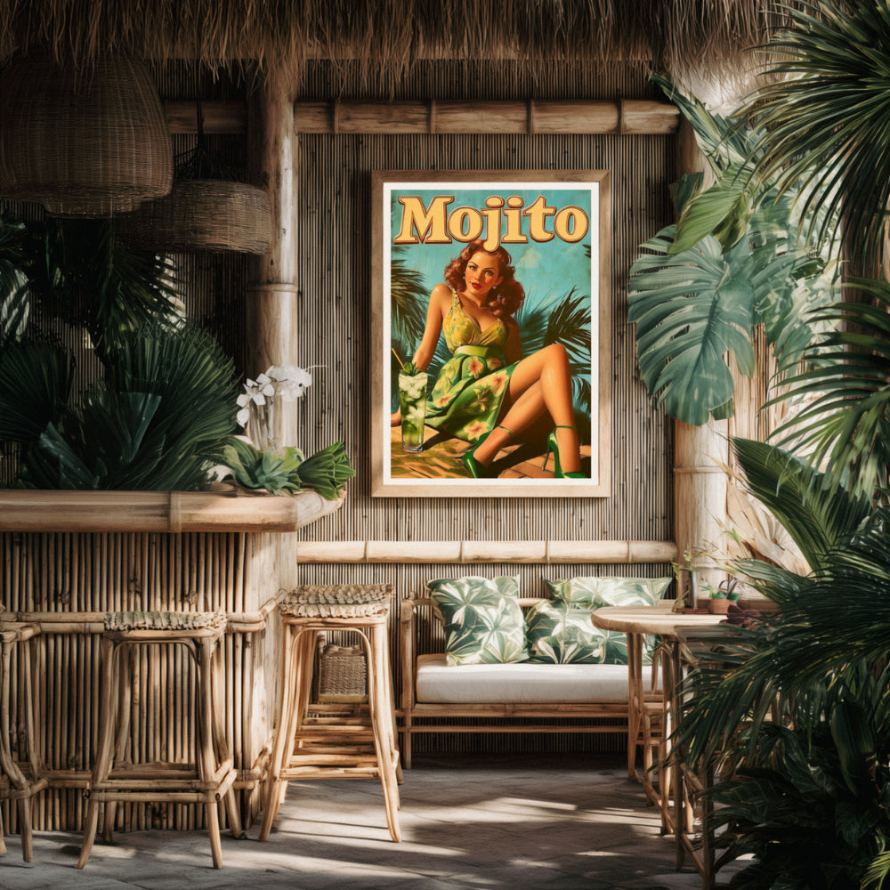 Affiches Rétro - Collection Cocktails Vintage "Mojito"