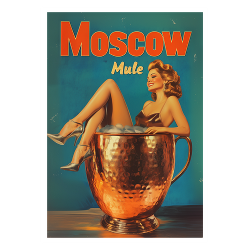 Affiches Rétro - Collection Cocktails Vintage "Moscow Mule"