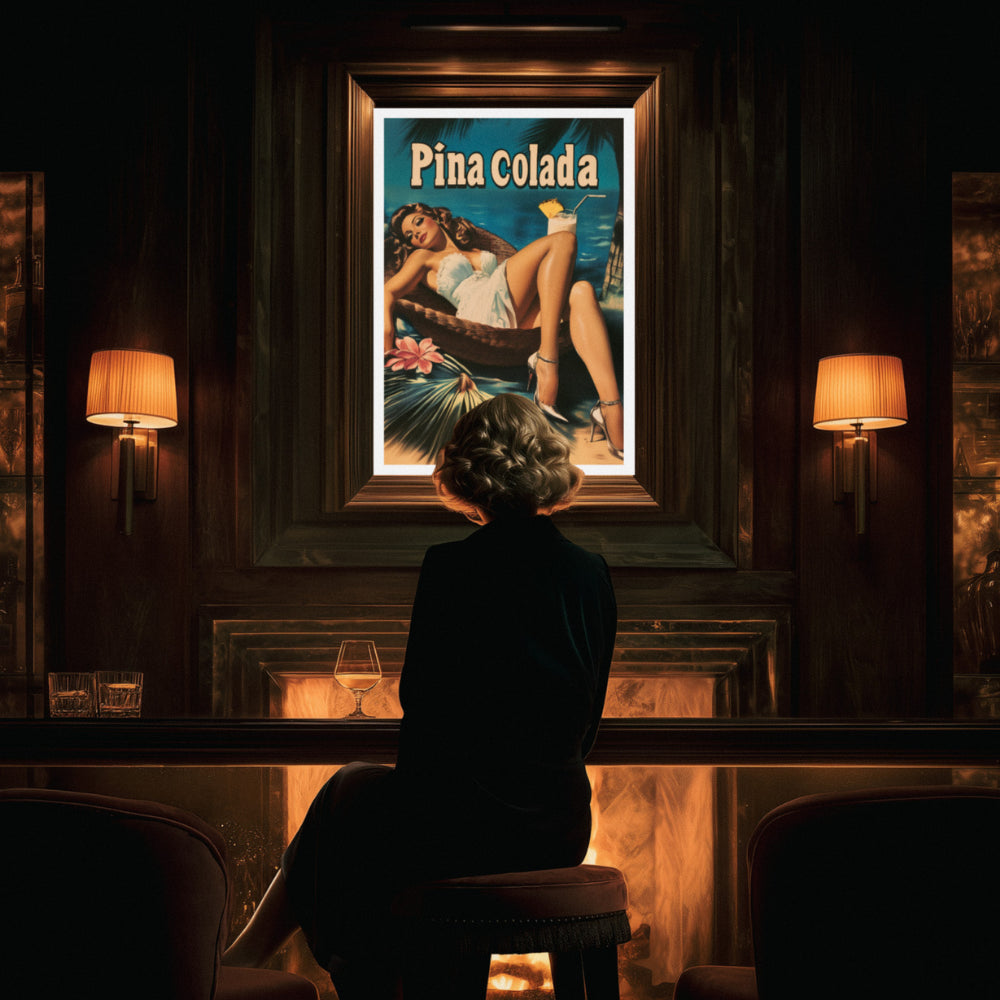 Affiches Rétro - Collection Cocktails Vintage "Piña Colada"