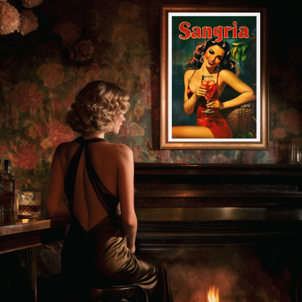 Affiches Rétro - Collection Cocktails Vintage "Sangria"