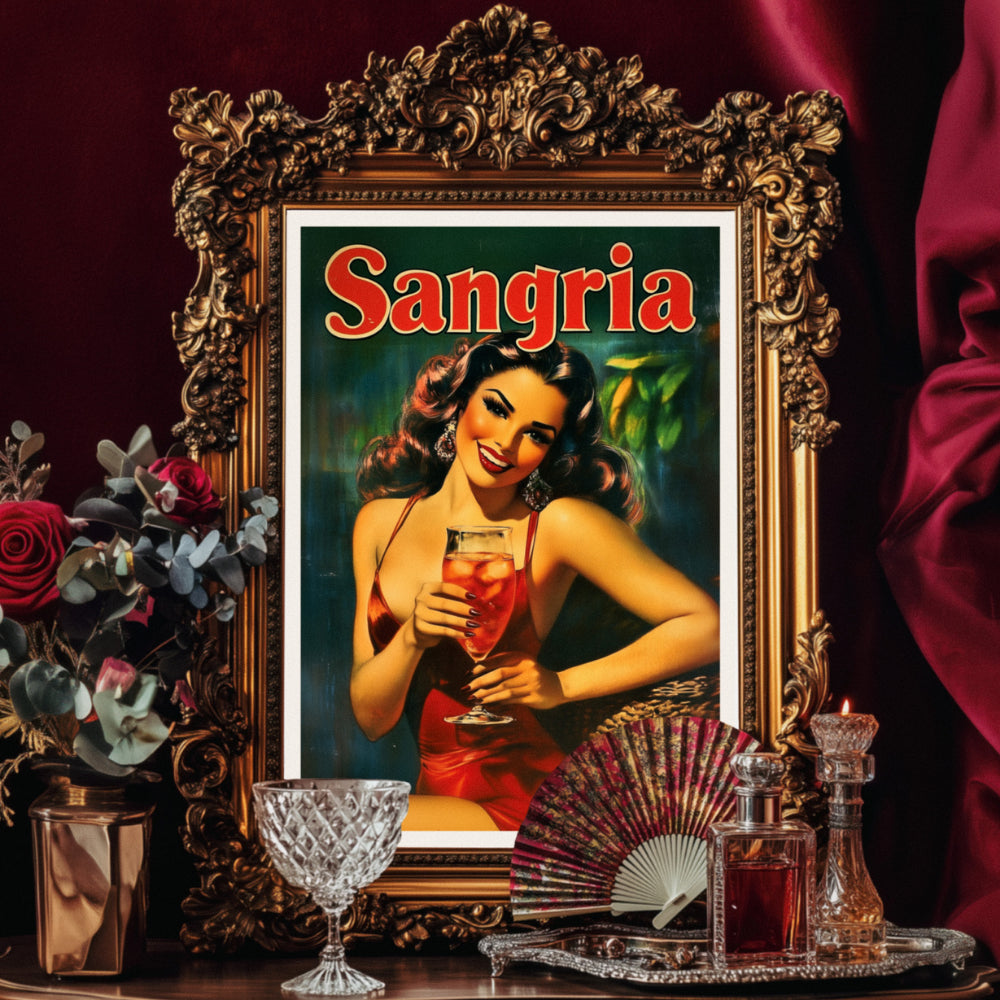 Affiches Rétro - Collection Cocktails Vintage "Sangria"