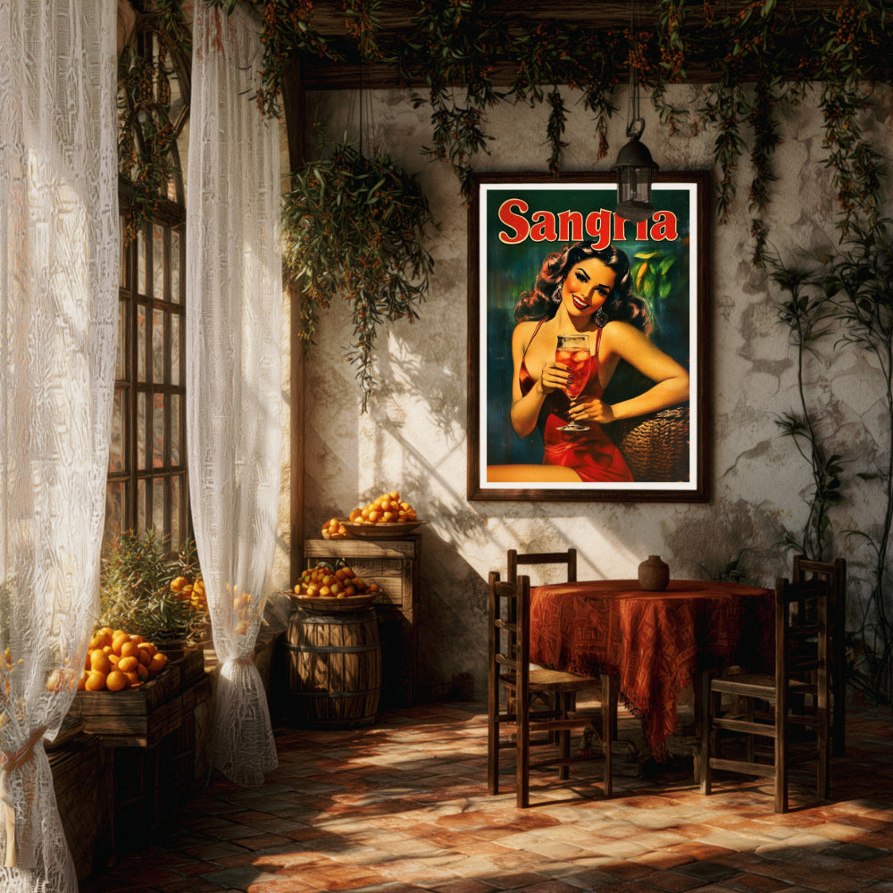 Affiches Rétro - Collection Cocktails Vintage "Sangria"