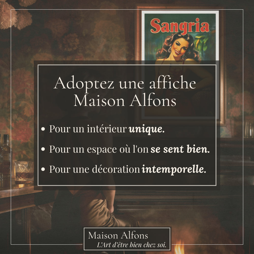 Affiches Rétro - Collection Cocktails Vintage "Sangria"