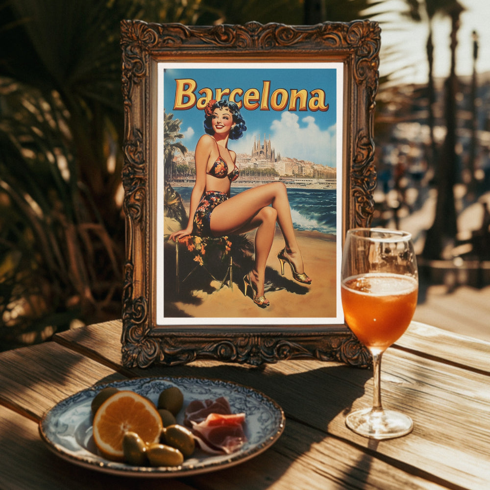 Affiches Rétro - Collection Villes Rétro  "Barcelona"