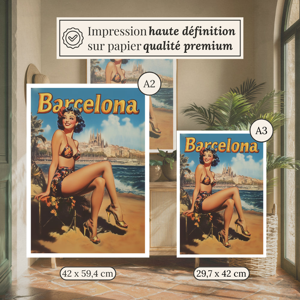 Affiches Rétro - Collection Villes Rétro  "Barcelona"