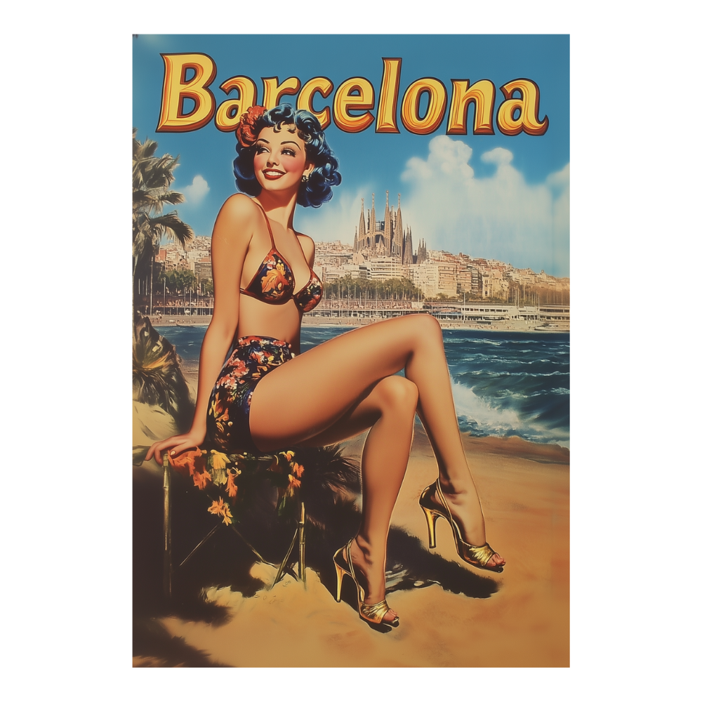 Affiches Rétro - Collection Villes Rétro  "Barcelona"