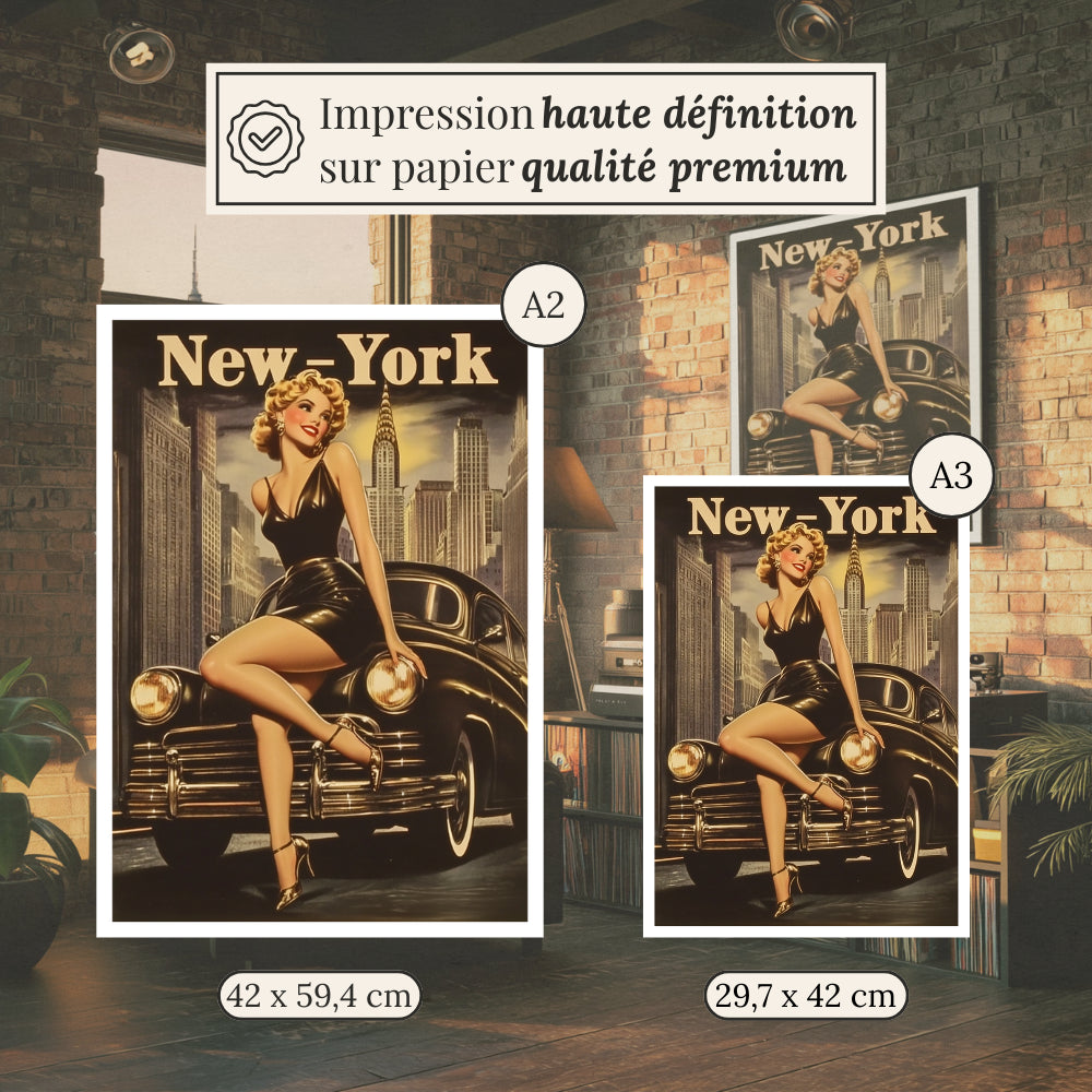 Affiches Rétro - Collection Villes Rétro "New-York"
