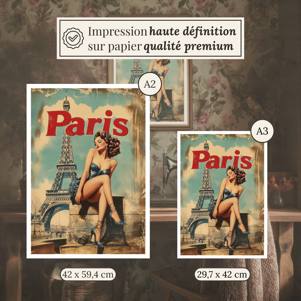 Affiches Rétro - Collection Villes Rétro "Paris"