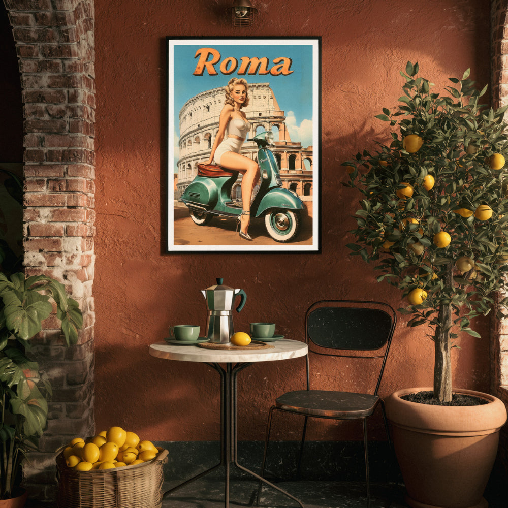 Affiches Rétro - Collection Villes Rétro "Roma"