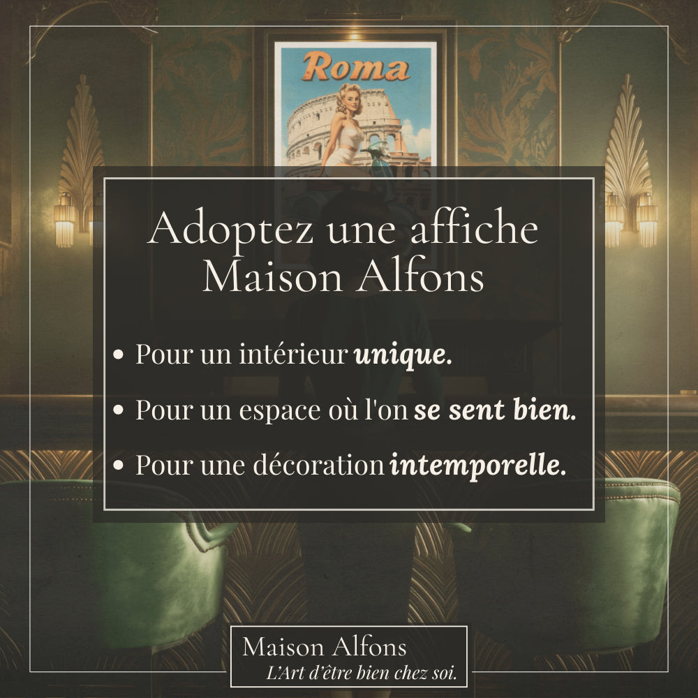 Affiches Rétro - Collection Villes Rétro "Roma"