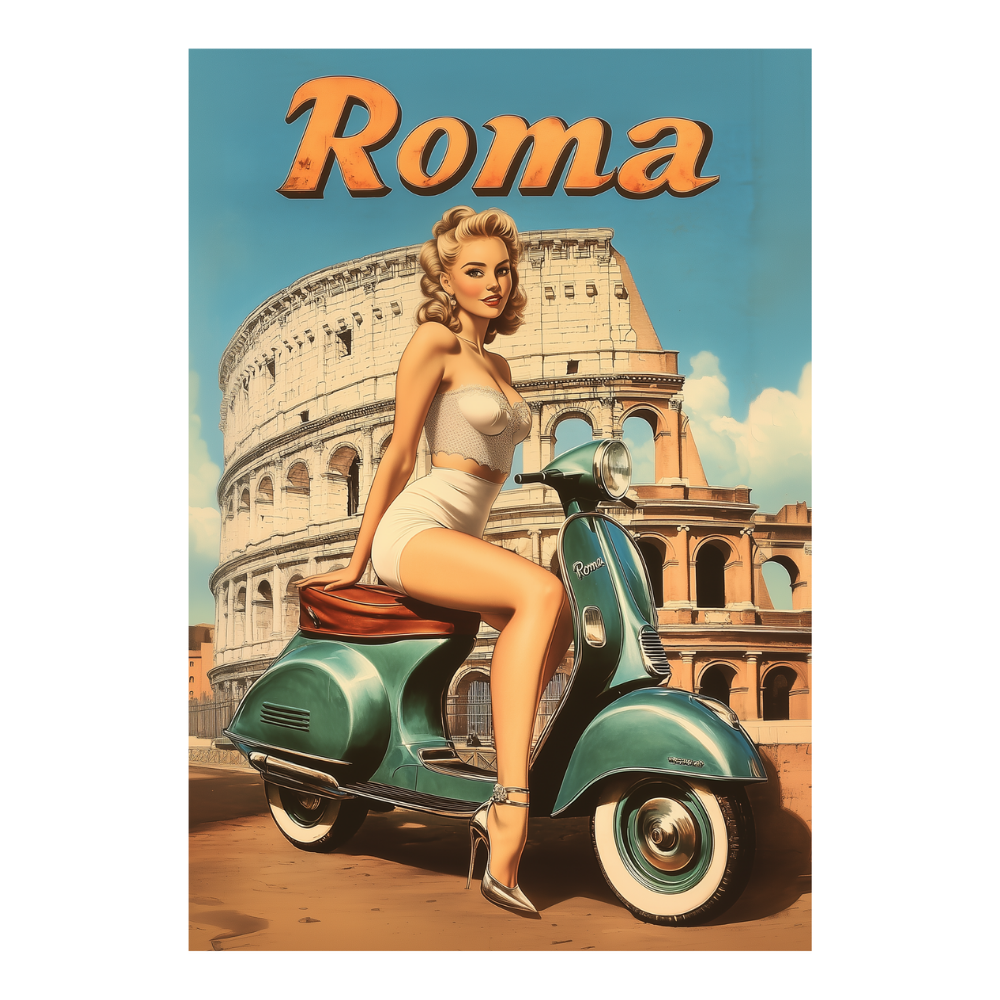 Affiches Rétro - Collection Villes Rétro "Roma"