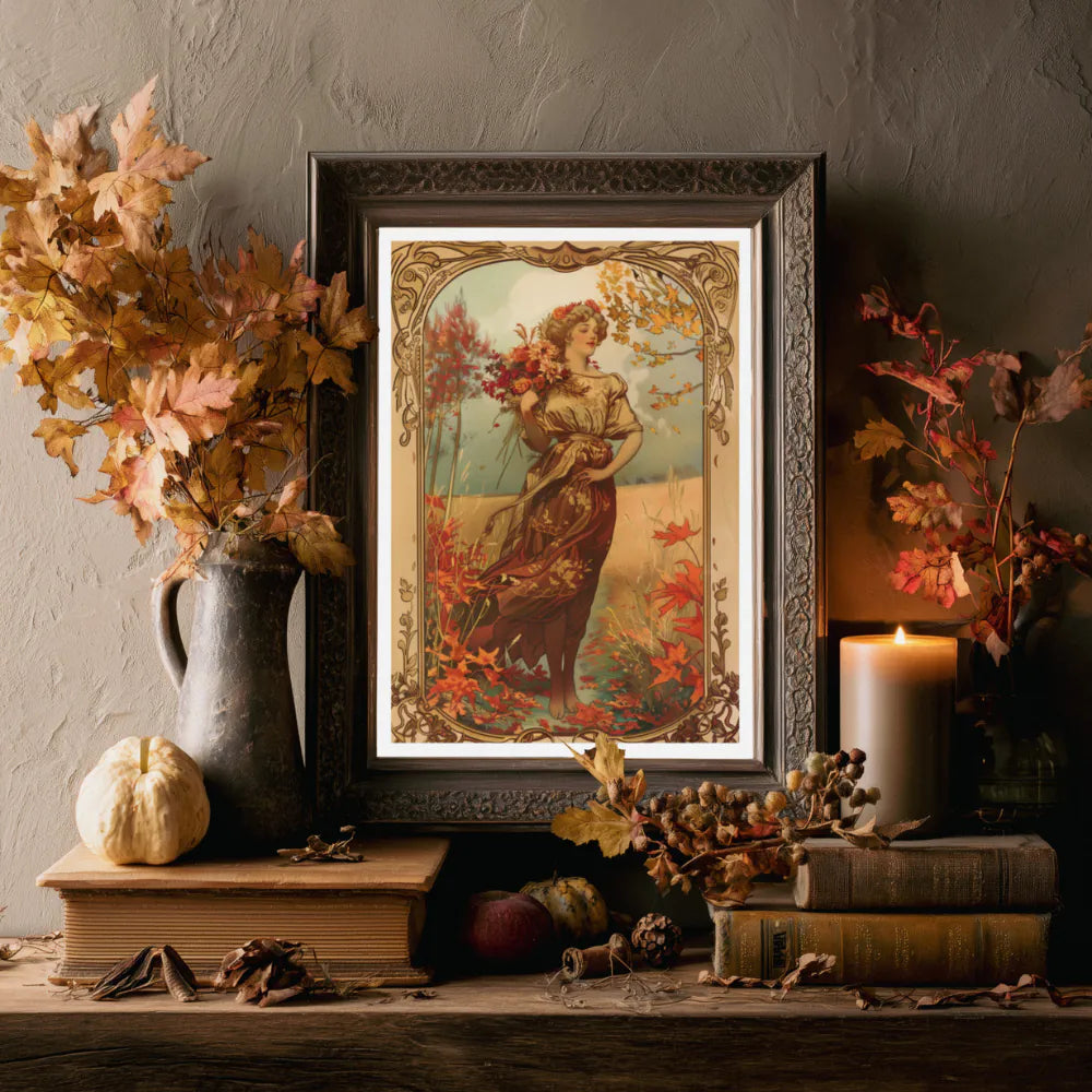 Affiche Art Nouveau - Affiche Automne "Balade Automnale"