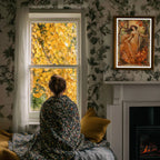 Affiche Art Nouveau - Affiche Automne "Balade dans les bois"