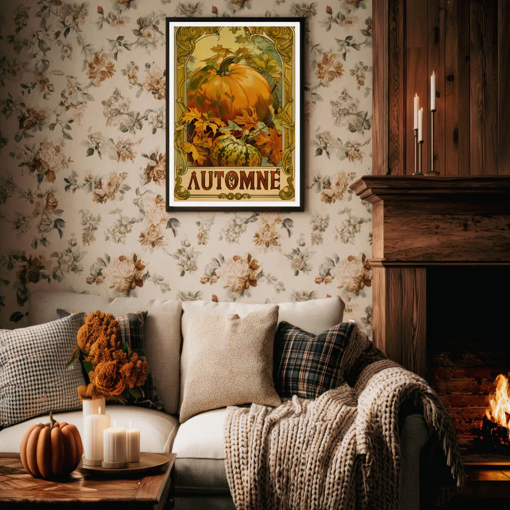 Affiche Art Nouveau - Affiche Automne "Citrouilles"