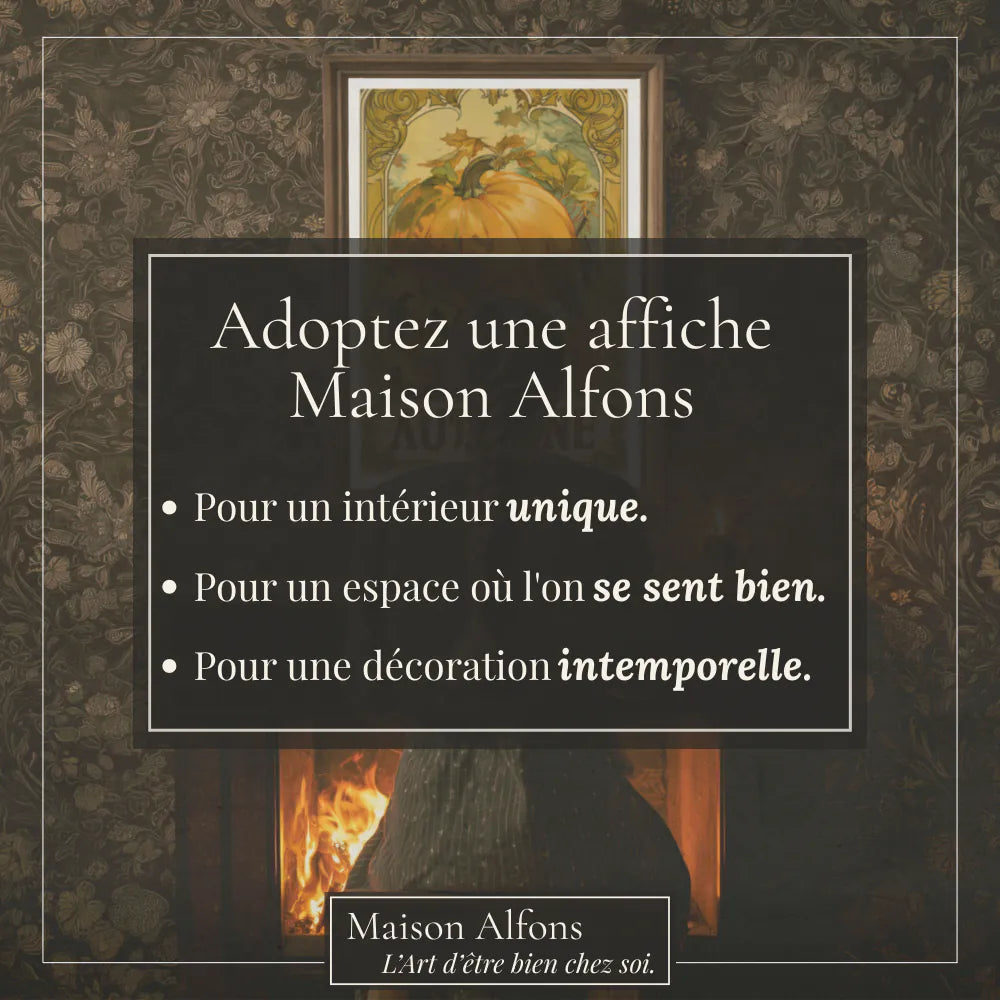 Affiche Art Nouveau - Affiche Automne "Citrouilles"
