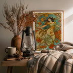 Affiche Art Nouveau - Affiche Automne "Danse des feuilles"