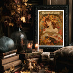 Affiche Art Nouveau - Affiche Automne "La femme au chat noir"