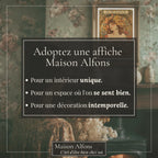 Affiche Art Nouveau - Affiche Automne "La femme au chat noir"