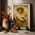Affiche Art nouveau - Affiche Automne "La femme aux blés"