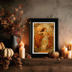 Affiche Art Nouveau - Affiche Automne "La muse des blés"