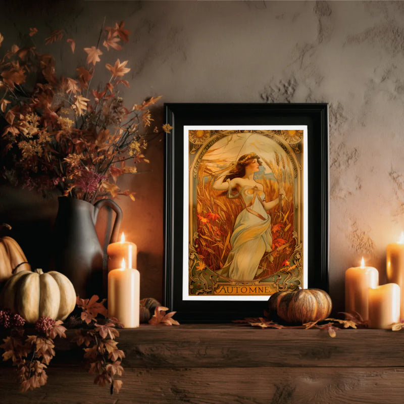 Affiche Automne "La muse des blés"