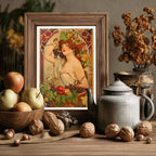 Affiche Art Nouveau - Affiche Automne "La muse des vendanges"