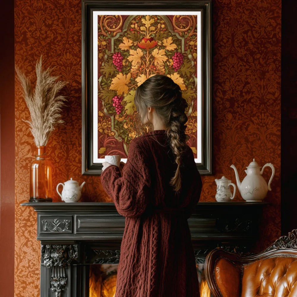 Affiche Art Nouveau - Affiche Automne "Symphonie végétale"