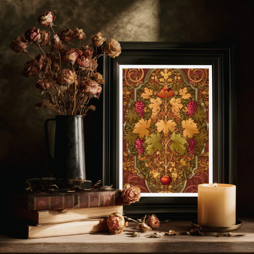 Affiche Art Nouveau - Affiche Automne "Symphonie végétale"