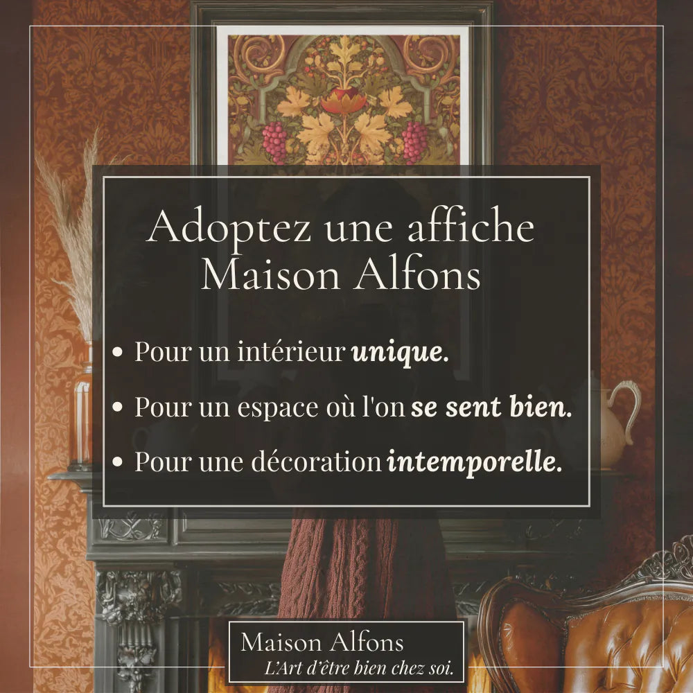 Affiche Art Nouveau - Affiche Automne "Symphonie végétale"