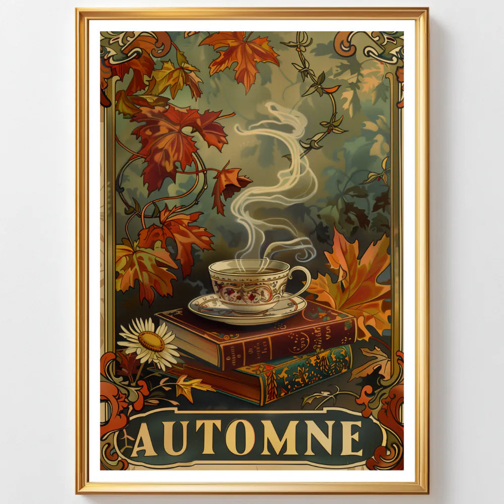 Affiche Art Nouveau - Affiche Automne "Thé Fumant"