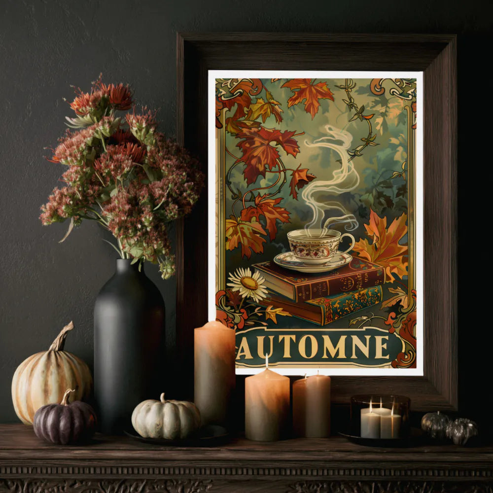 Affiche Art Nouveau - Affiche Automne "Thé Fumant"