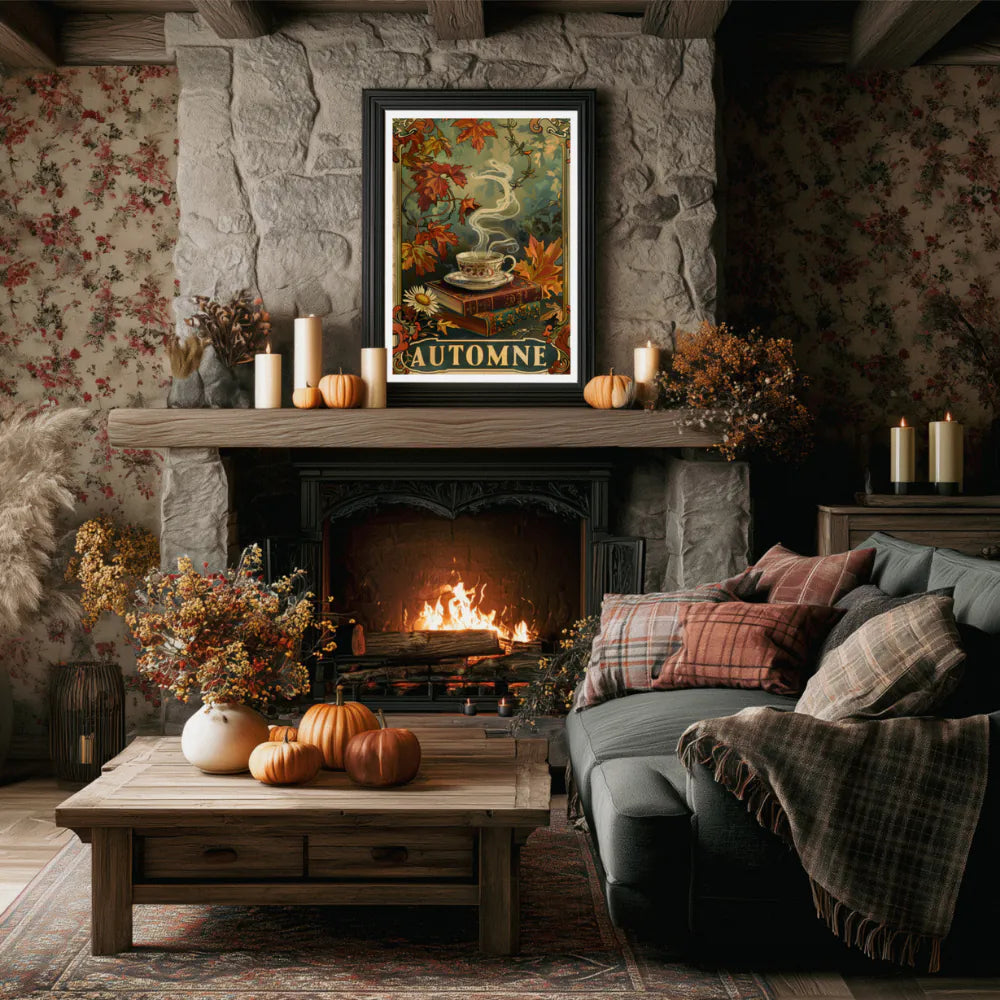 Affiche Art Nouveau - Affiche Automne "Thé Fumant"