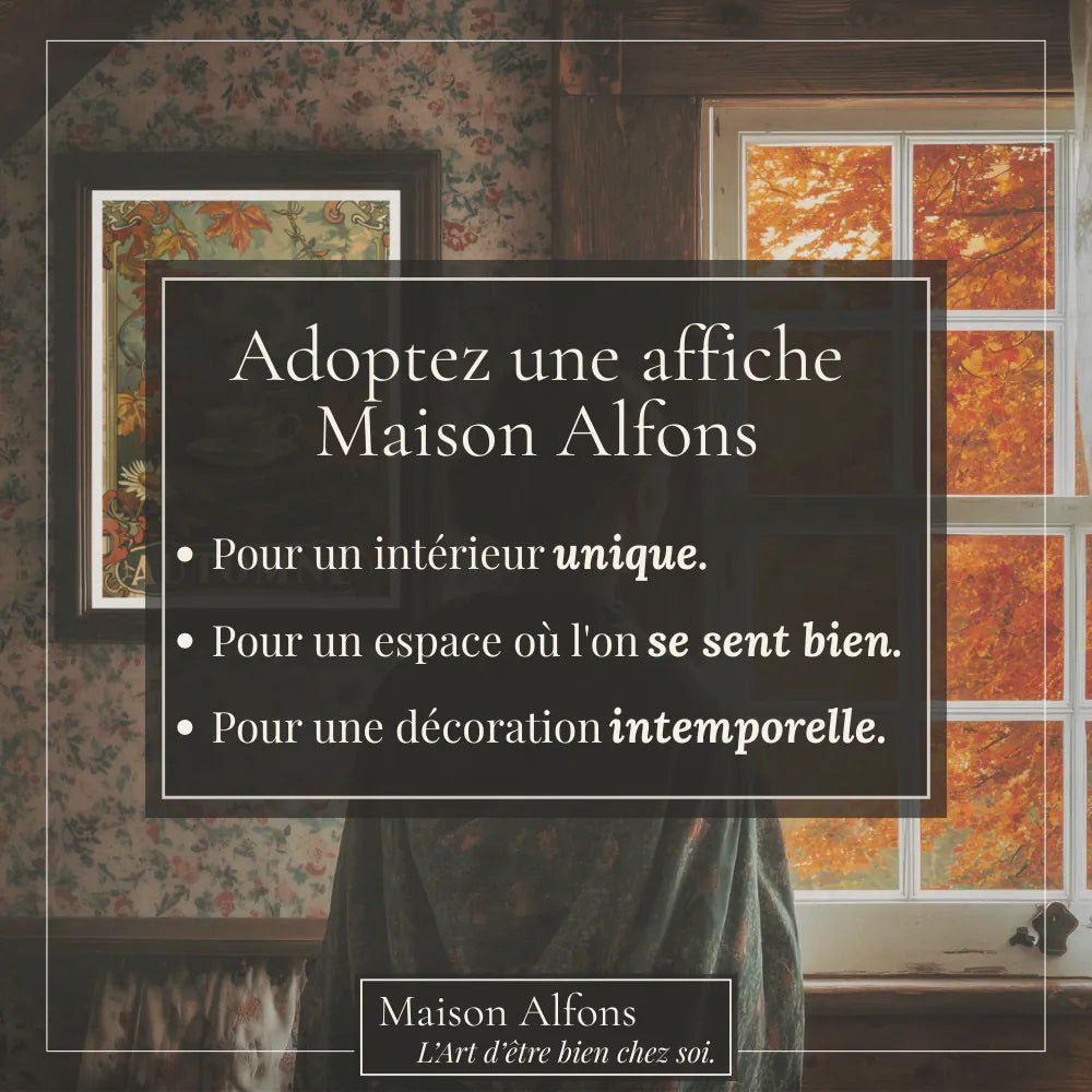 Affiche Art Nouveau - Affiche Automne "Thé Fumant"