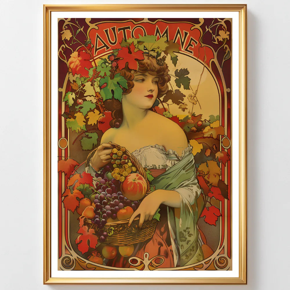 Affiche Art Nouveau - Affiche Automne "Vendanges d'automne"