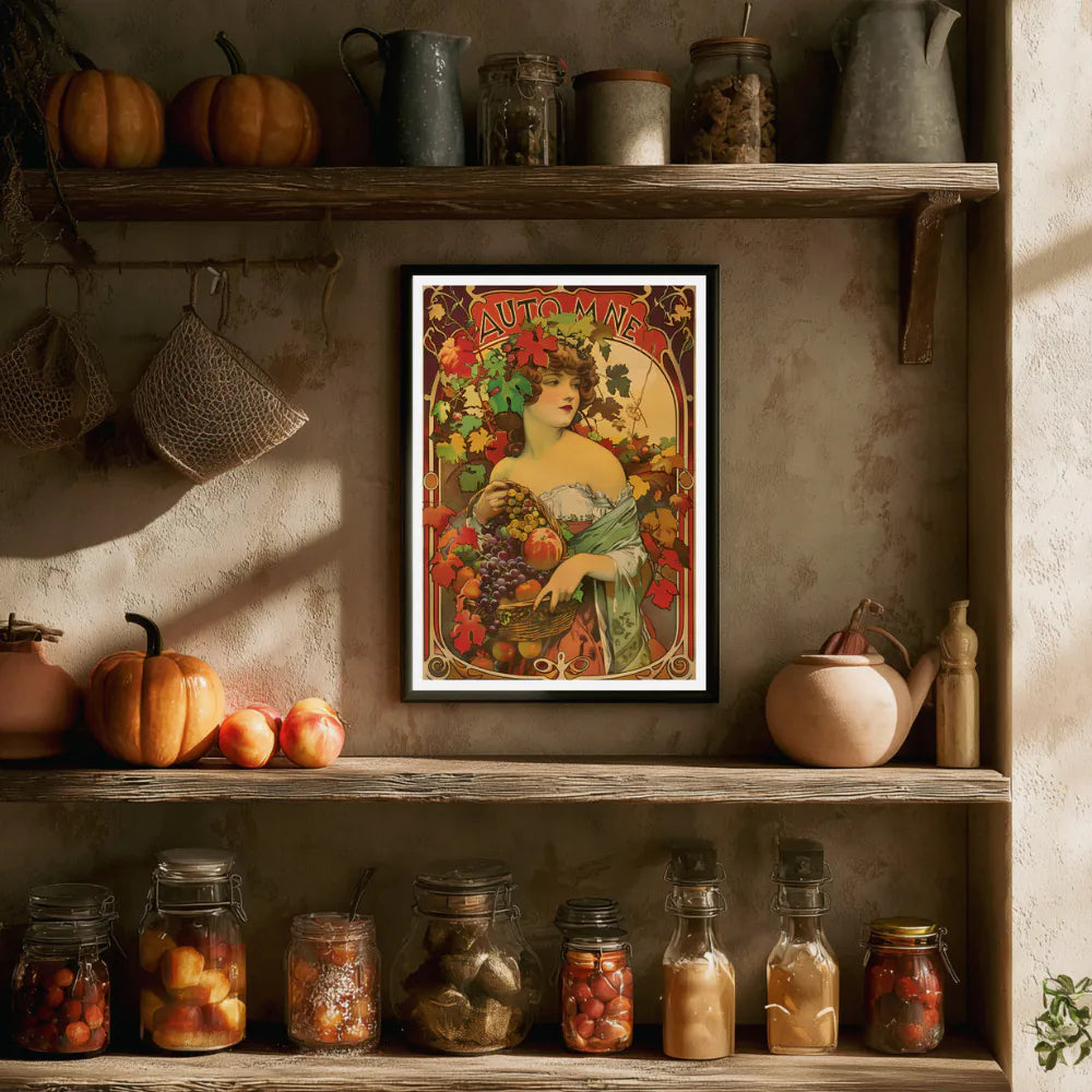 Affiche Art Nouveau - Affiche Automne "Vendanges d'automne"