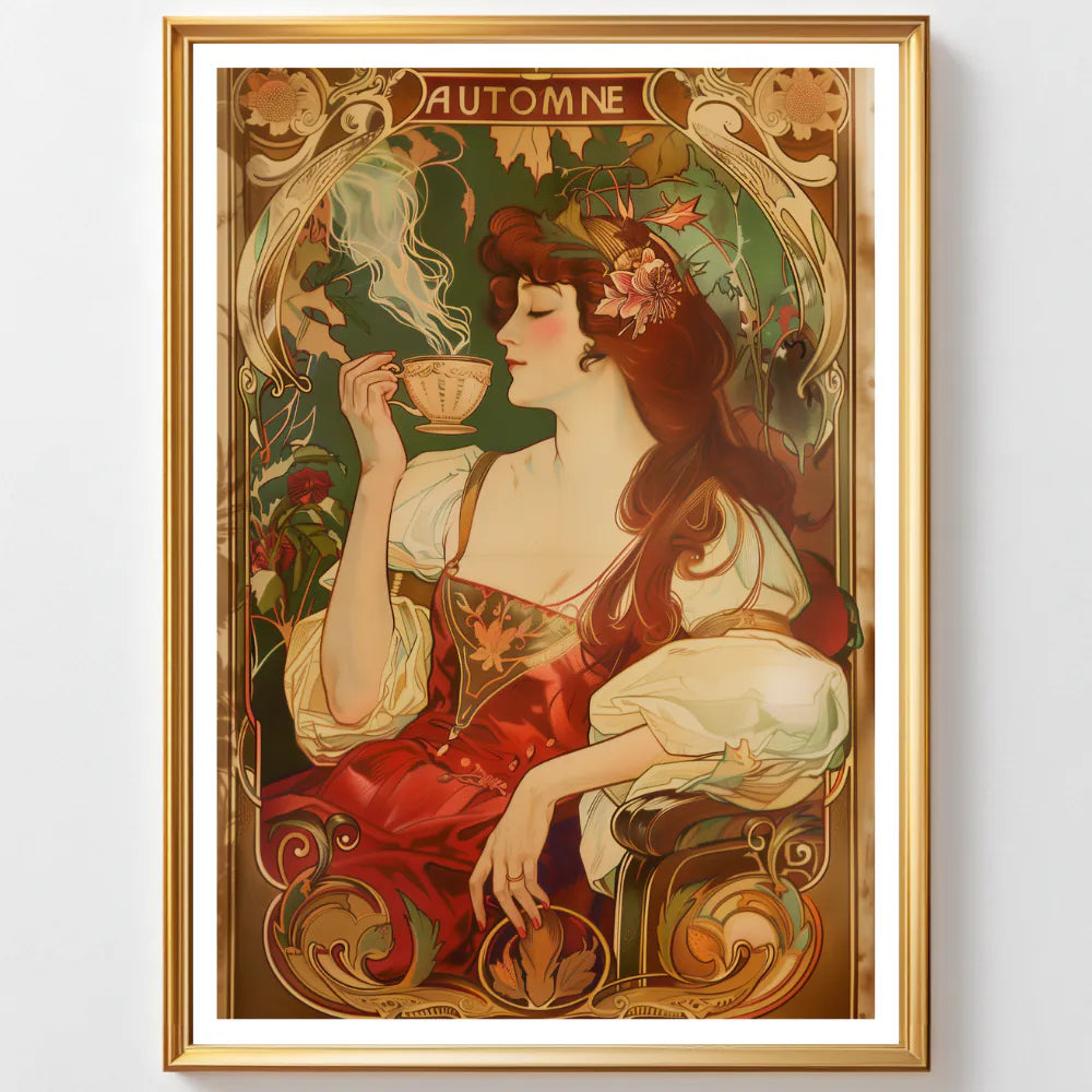 Affiche Art Nouveau - Affiche Automne "Volutes d'automne"