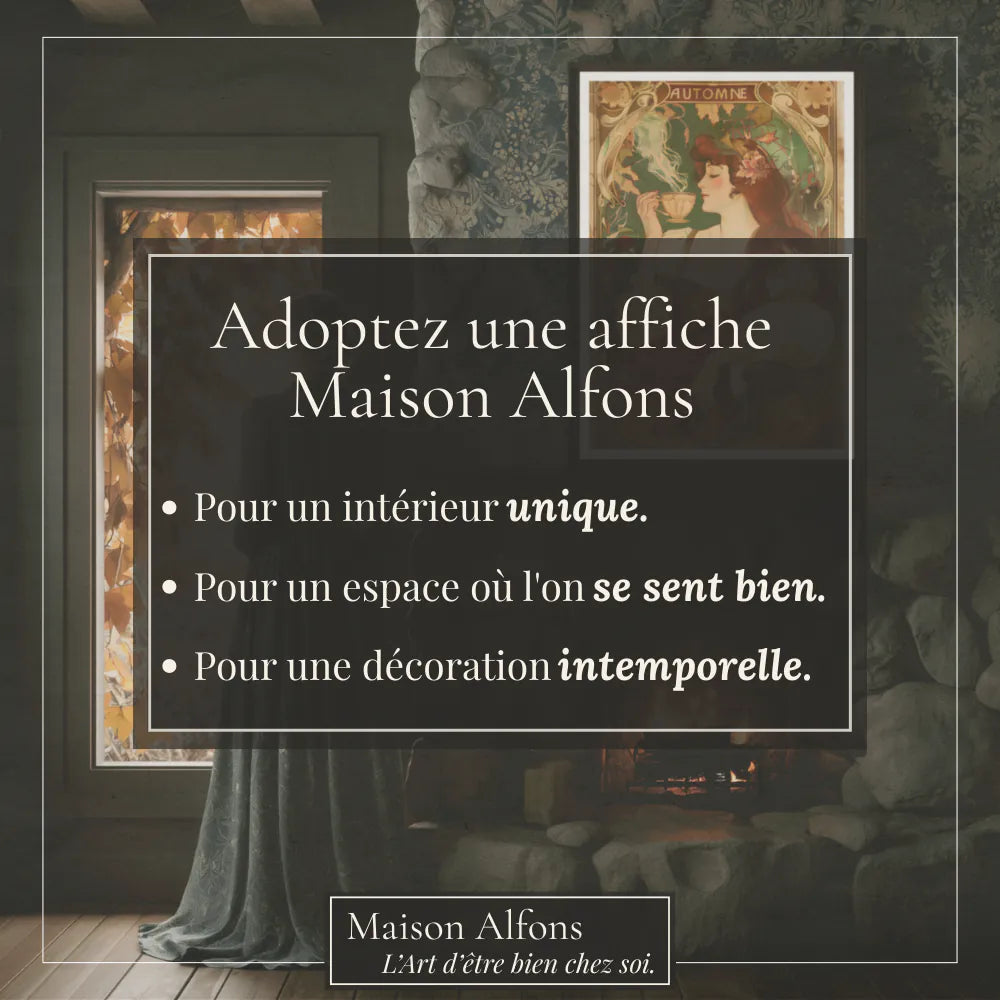 Affiche Art Nouveau - Affiche Automne "Volutes d'automne"
