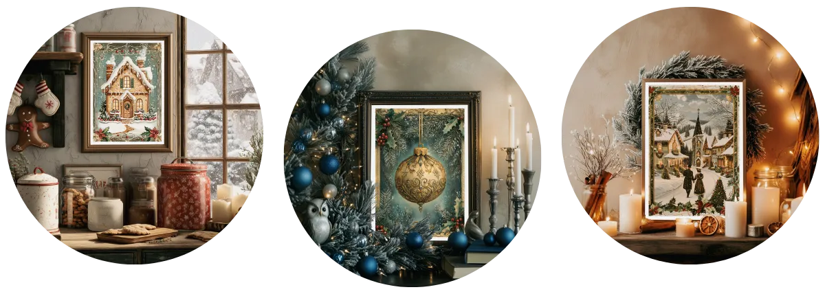 Affiche Art Nouveau Noel