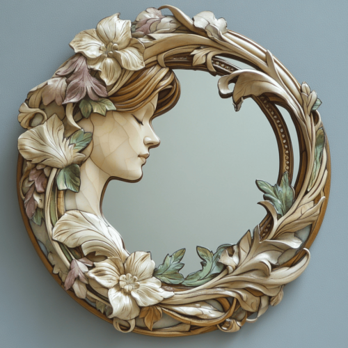 Miroir Art Nouveau - Maison Alfons